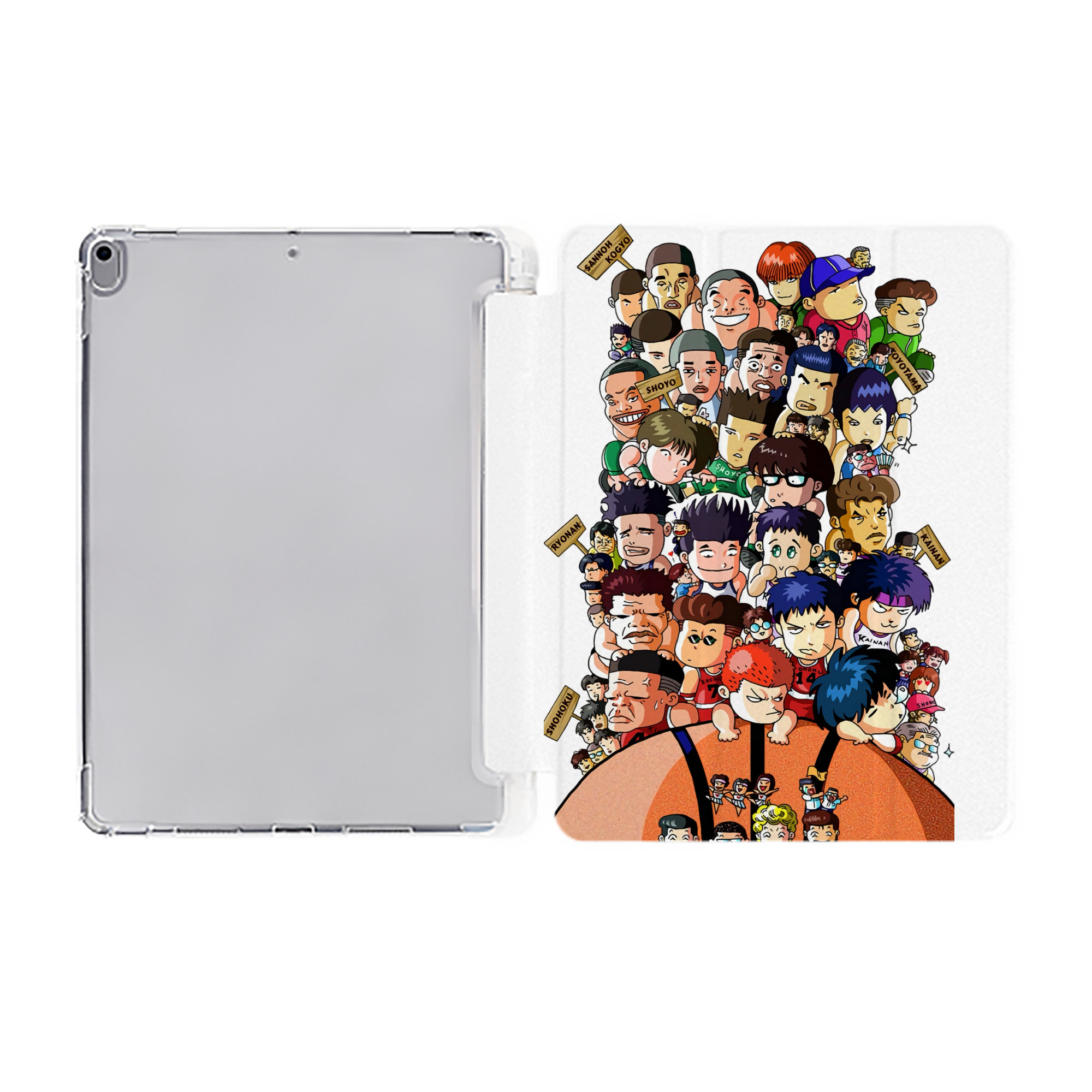 （画像用） SLAM DUNK／スラムダンク IPad ケース ペン収納付き 三つ折りスタンド PUレザー×シリコン 対応機種9.5/10.5/10.9インチ
